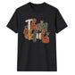 Leopard print thankful text art Thanksgiving Unisex T-Shirt
