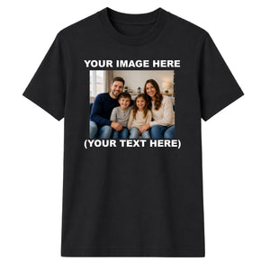 Lovely Personalised Family Picture Text Top unisex t-shirt