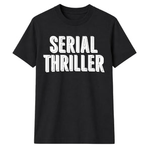 Retro 3D Block Text Serial Thriller Graphic Unisex T-Shirt