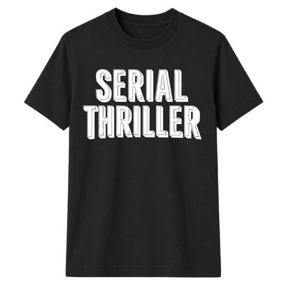 Retro 3D Block Text Serial Thriller Graphic Unisex T-Shirt