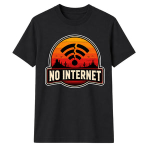 Retro Desert Sunset No Internet Graphic Unisex T-Shirt