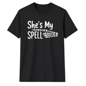 Skeleton hand spell quote graphic Halloween Unisex t-shirt