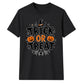 Spooky spider web text graphic Halloween Unisex t-shirt