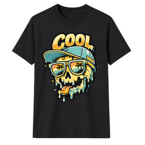 Urban Skater Melting Skull Cool Graphics Unisex T-Shirt