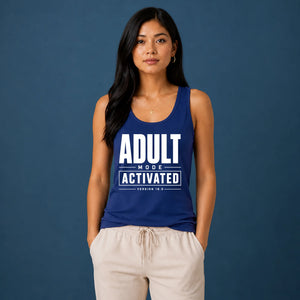 18th Birthday Tank Top Ladies Adult Mode Activated