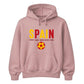 Bold Block Text Spain Football Tournament Hoodie