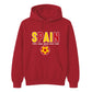 Bold Block Text Spain Football Tournament Hoodie