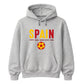 Bold Block Text Spain Football Tournament Hoodie