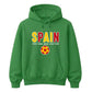 Bold Block Text Spain Football Tournament Hoodie