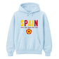 Bold Block Text Spain Football Tournament Hoodie