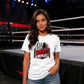 Bold Eat Sleep Wrestle Repeat Top Wrestling ladies fit t-shirt