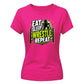 Bold Eat Sleep Wrestle Repeat Top Wrestling ladies fit t-shirt