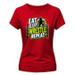 Bold Eat Sleep Wrestle Repeat Top Wrestling ladies fit t-shirt