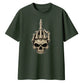 Bold edgy skeleton hand graphic Halloween Oversized t-shirt