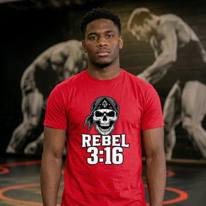 Bold Rebel 3:16 Skull Motif Wrestling unisex t-shirt