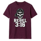 Bold Rebel 3:16 Skull Motif Wrestling unisex t-shirt