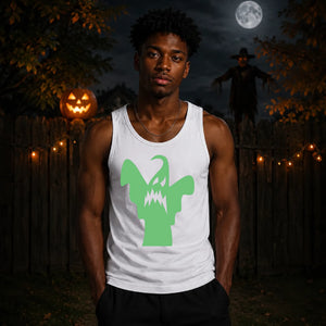 Bold screeching ghoul style Glow in the Dark Tank Top Men