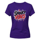 Bold spooky vibes dripping text Halloween ladies t-shirt