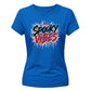 Bold spooky vibes dripping text Halloween ladies t-shirt