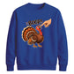 Boop turkey finger print art Thanksgiving Unisex Sweatshirt