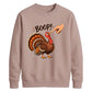 Boop turkey finger print art Thanksgiving Unisex Sweatshirt