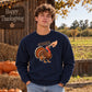 Boop turkey finger print art Thanksgiving Unisex Sweatshirt