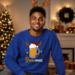 Brewmas Beer Mug Graphic Print Christmas Unisex Sweatshirt