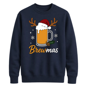 Brewmas Beer Mug Graphic Print Christmas Unisex Sweatshirt