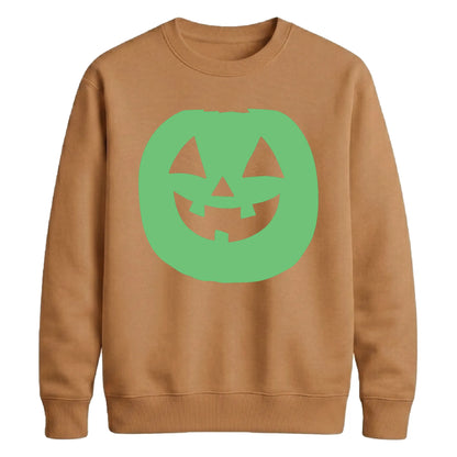 Bright circular pumpkin Glow in the Dark Unisex Sweatshirt