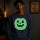 Bright circular pumpkin Glow in the Dark Unisex Sweatshirt