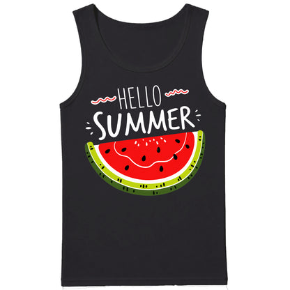 Bright Colourful Watermelon Hello Summer Print Men Tank Top
