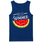 Bright Colourful Watermelon Hello Summer Print Men Tank Top