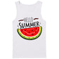 Bright Colourful Watermelon Hello Summer Print Men Tank Top