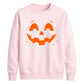 Bright Glowing Pumpkin Face Halloween Unisex Sweatshirt