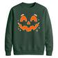 Bright Glowing Pumpkin Face Halloween Unisex Sweatshirt