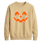 Bright Glowing Pumpkin Face Halloween Unisex Sweatshirt