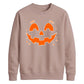 Bright Glowing Pumpkin Face Halloween Unisex Sweatshirt