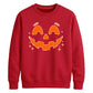 Bright Glowing Pumpkin Face Halloween Unisex Sweatshirt