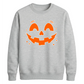 Bright Glowing Pumpkin Face Halloween Unisex Sweatshirt