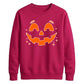 Bright Glowing Pumpkin Face Halloween Unisex Sweatshirt