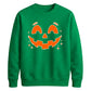 Bright Glowing Pumpkin Face Halloween Unisex Sweatshirt