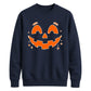 Bright Glowing Pumpkin Face Halloween Unisex Sweatshirt