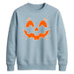 Bright Glowing Pumpkin Face Halloween Unisex Sweatshirt