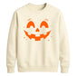 Bright Glowing Pumpkin Face Halloween Unisex Sweatshirt