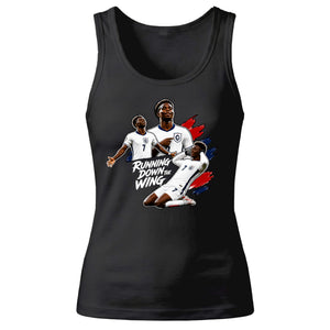 Bukayo Saka Running Down The Wing Ladies Tank Top