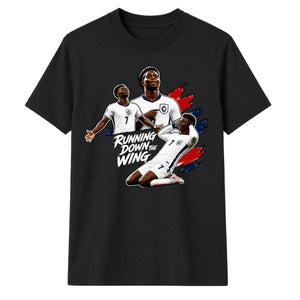 Bukayo Saka Running Down The Wing Unisex T-Shirt