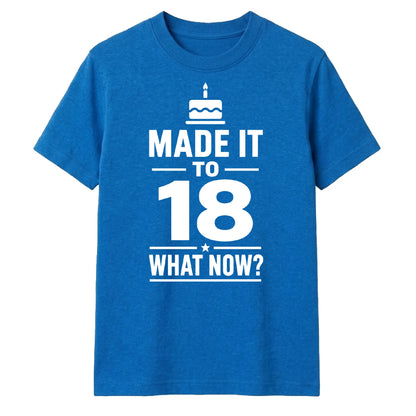 Cake Graphic Made It To 18 What Now 18 Birthday Unisex T-Shirt