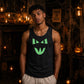 Captivating cat eye graphic Glow in the Dark Tank Top Men