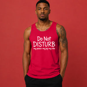 Casual Do Not Disturb Peace Vibe Men Tank Top