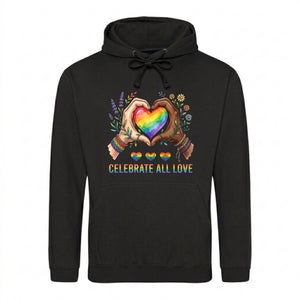 Celebrate All Love Botanicals Pride Month Unisex Hoodie